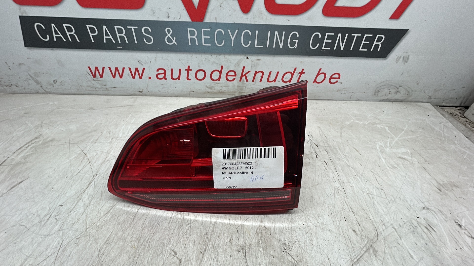 Lichtblok rechts achter koffer Vw Golf