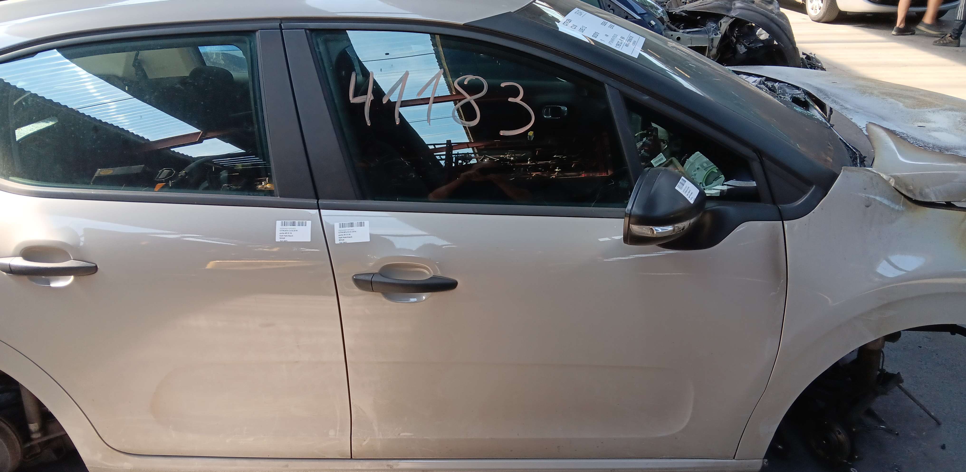 Deur rechts voor Citroen C3