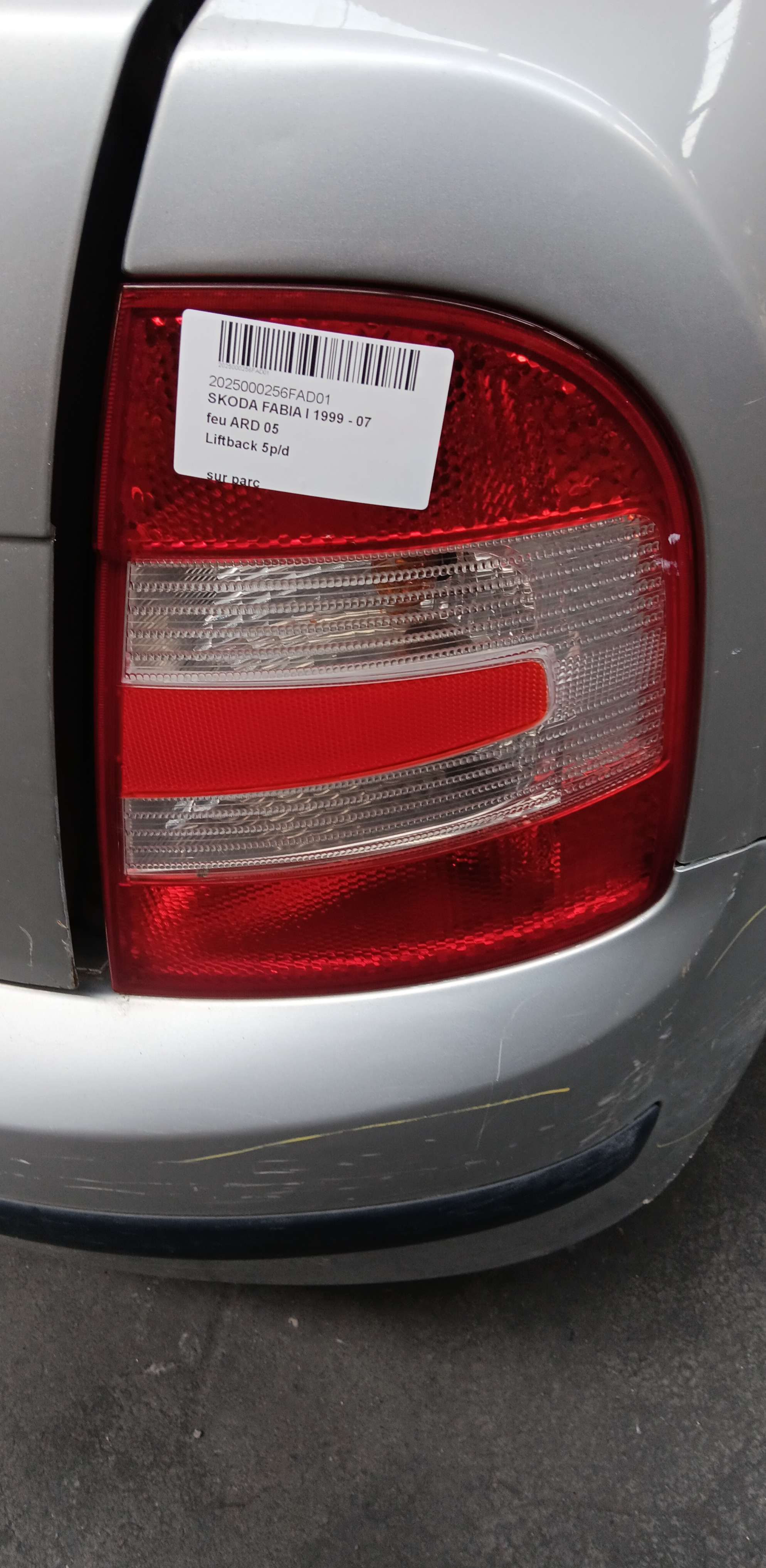 Lichtblok rechts achter Skoda Fabia