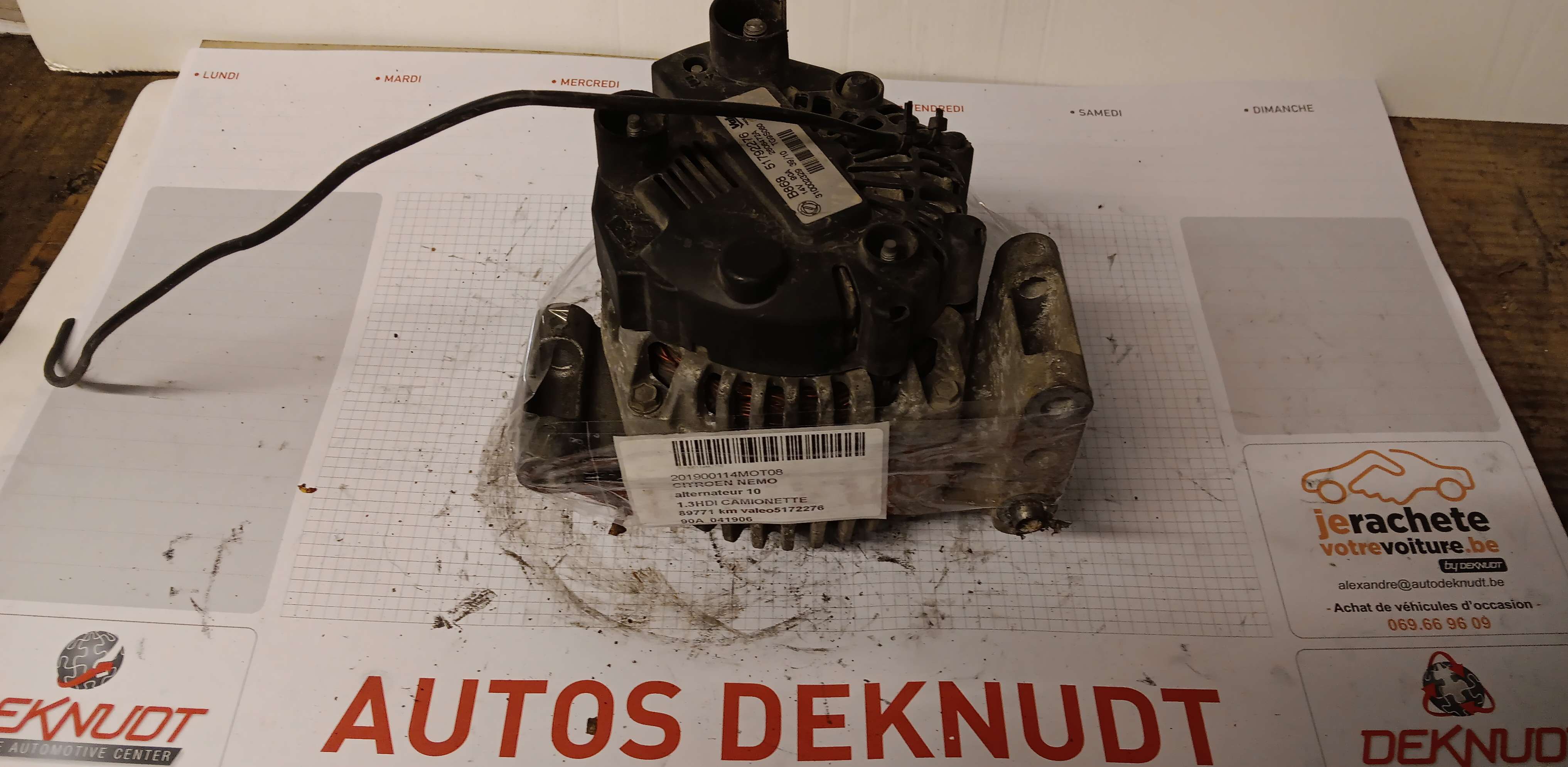  Alternator Motor Citroen Nemo