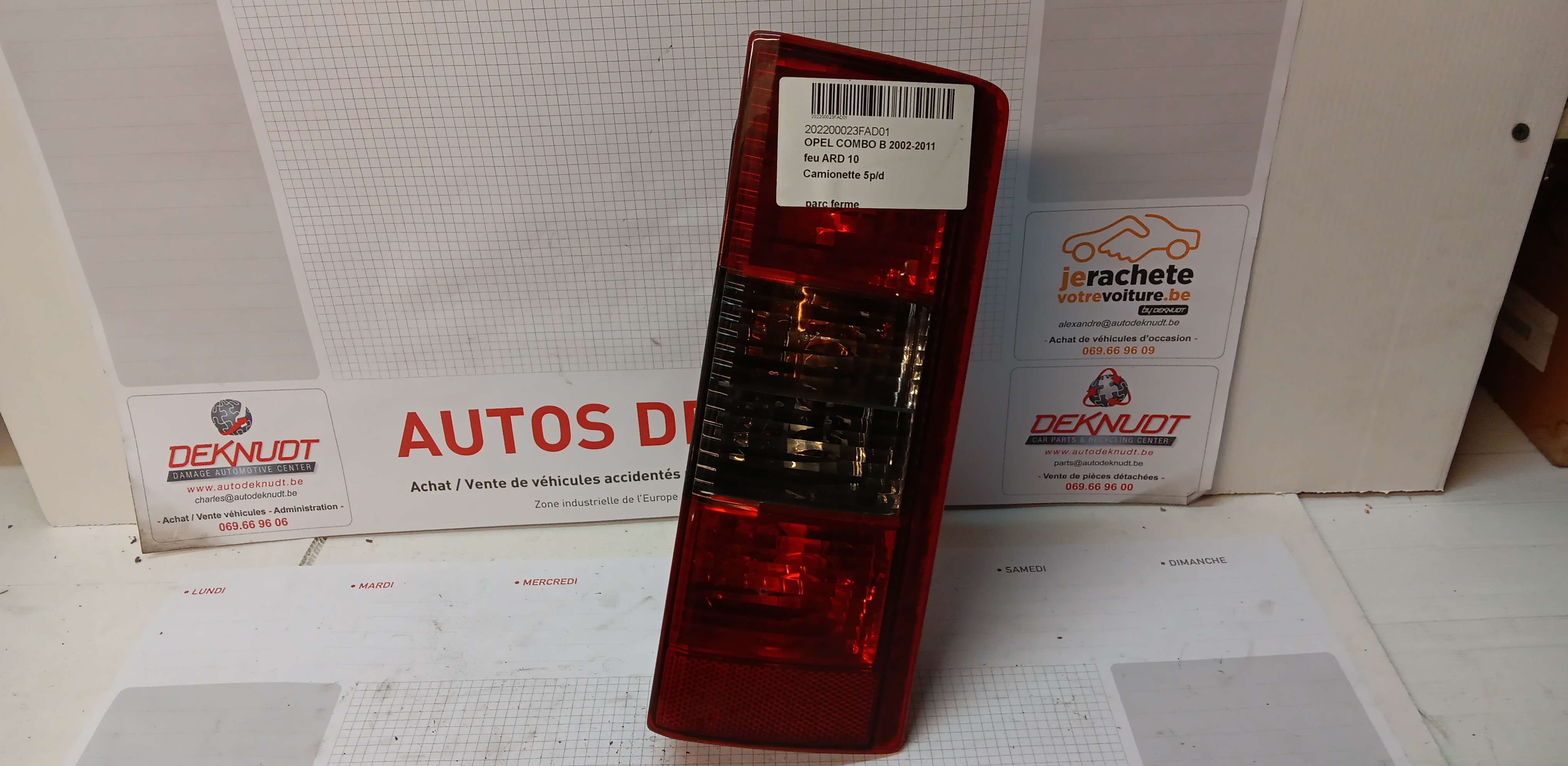 Lichtblok rechts achter Opel COMBO C 2002-2011