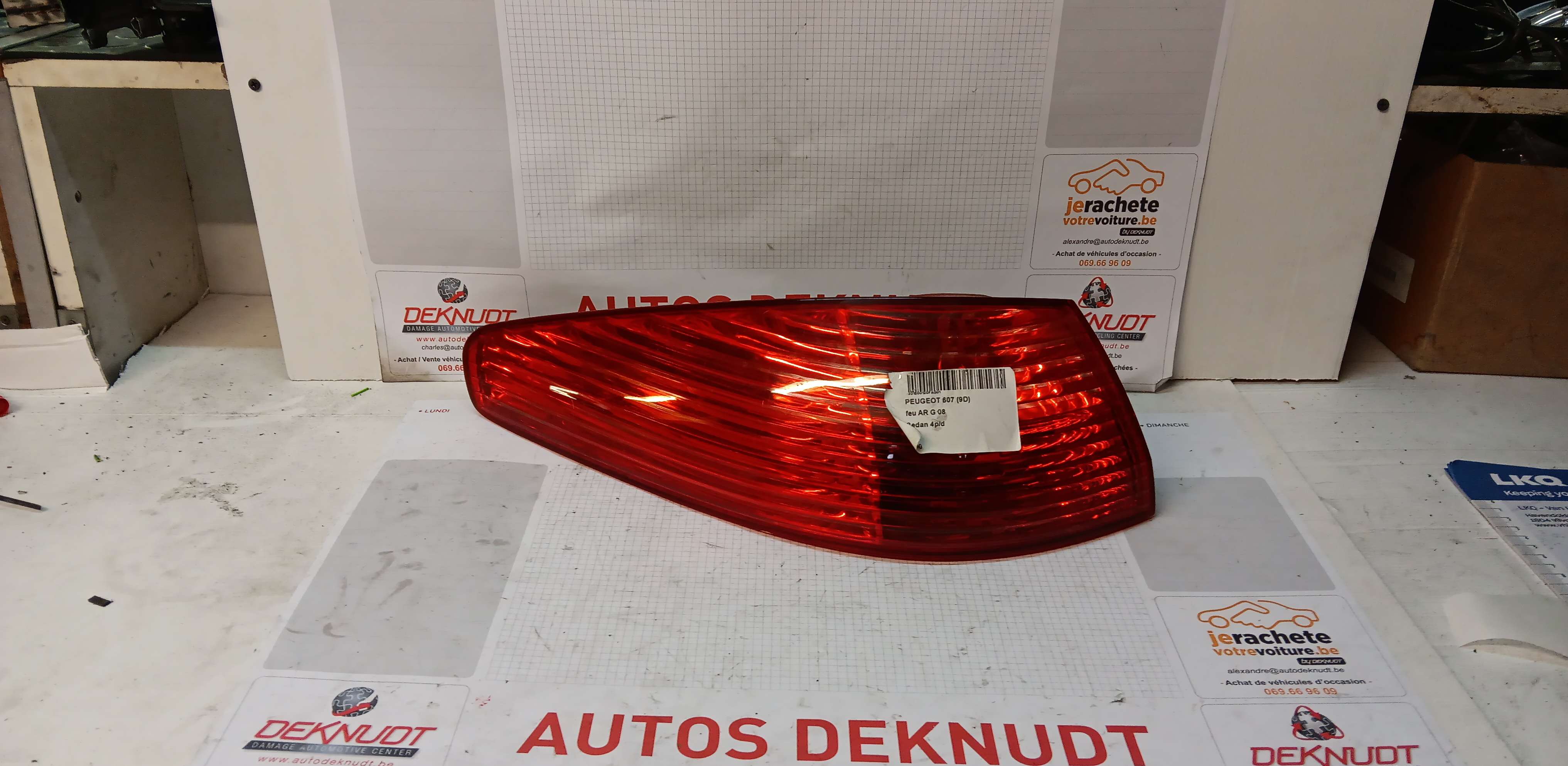 Lichtblok links achter Peugeot 607 (9D)