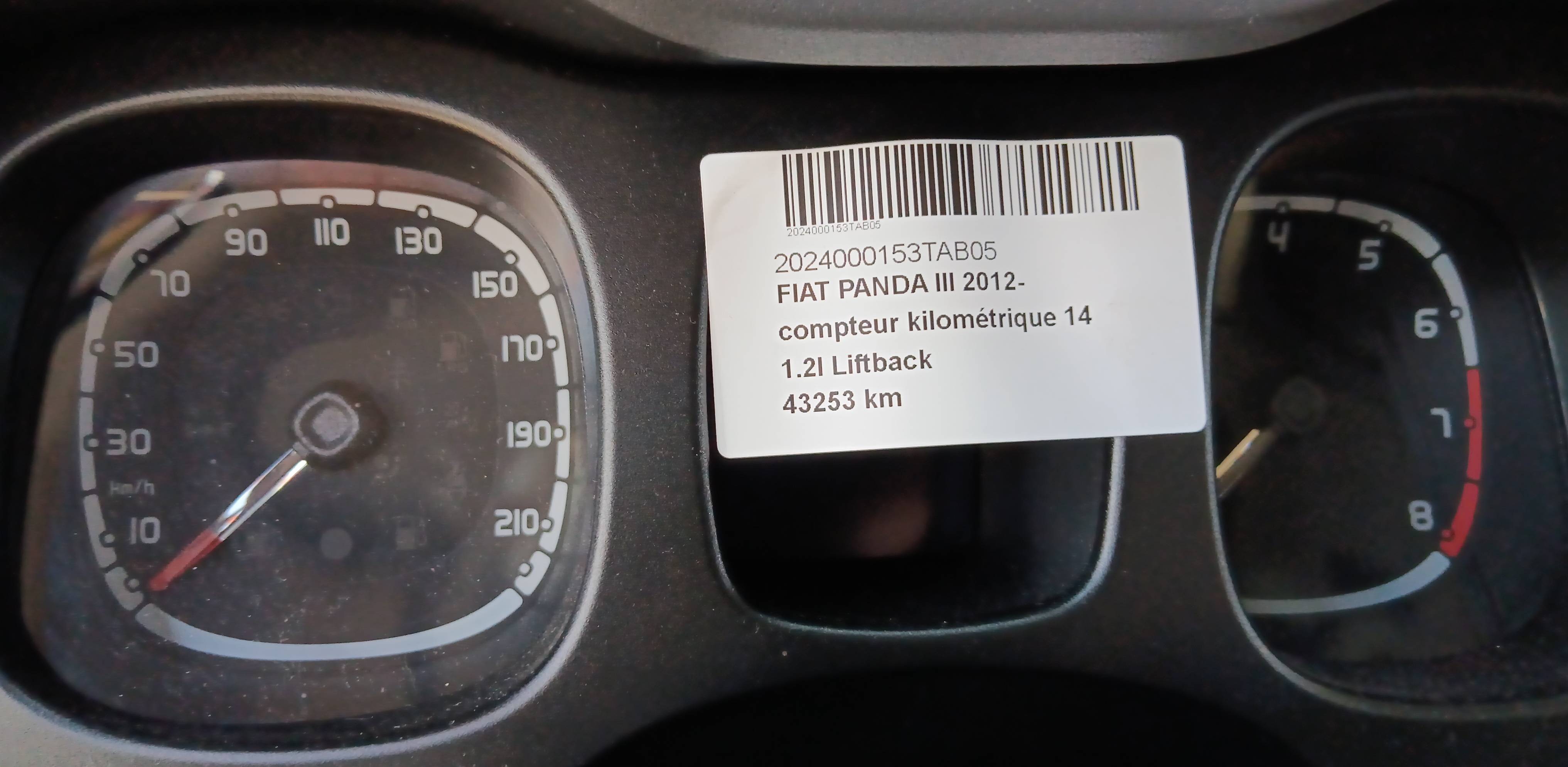 compteur kilométrique Fiat PANDA III 2012 -