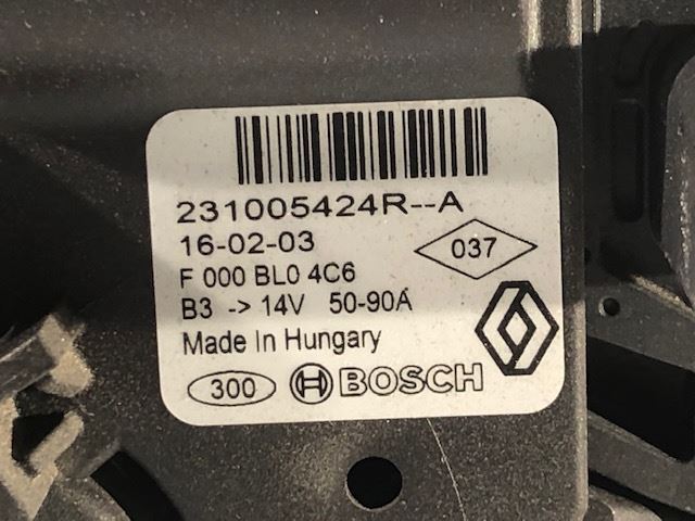  Alternator Motor Renault TWINGO III 2014 - 19