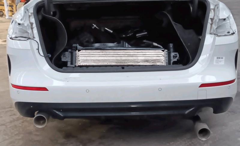 Rear bumper with sensor
