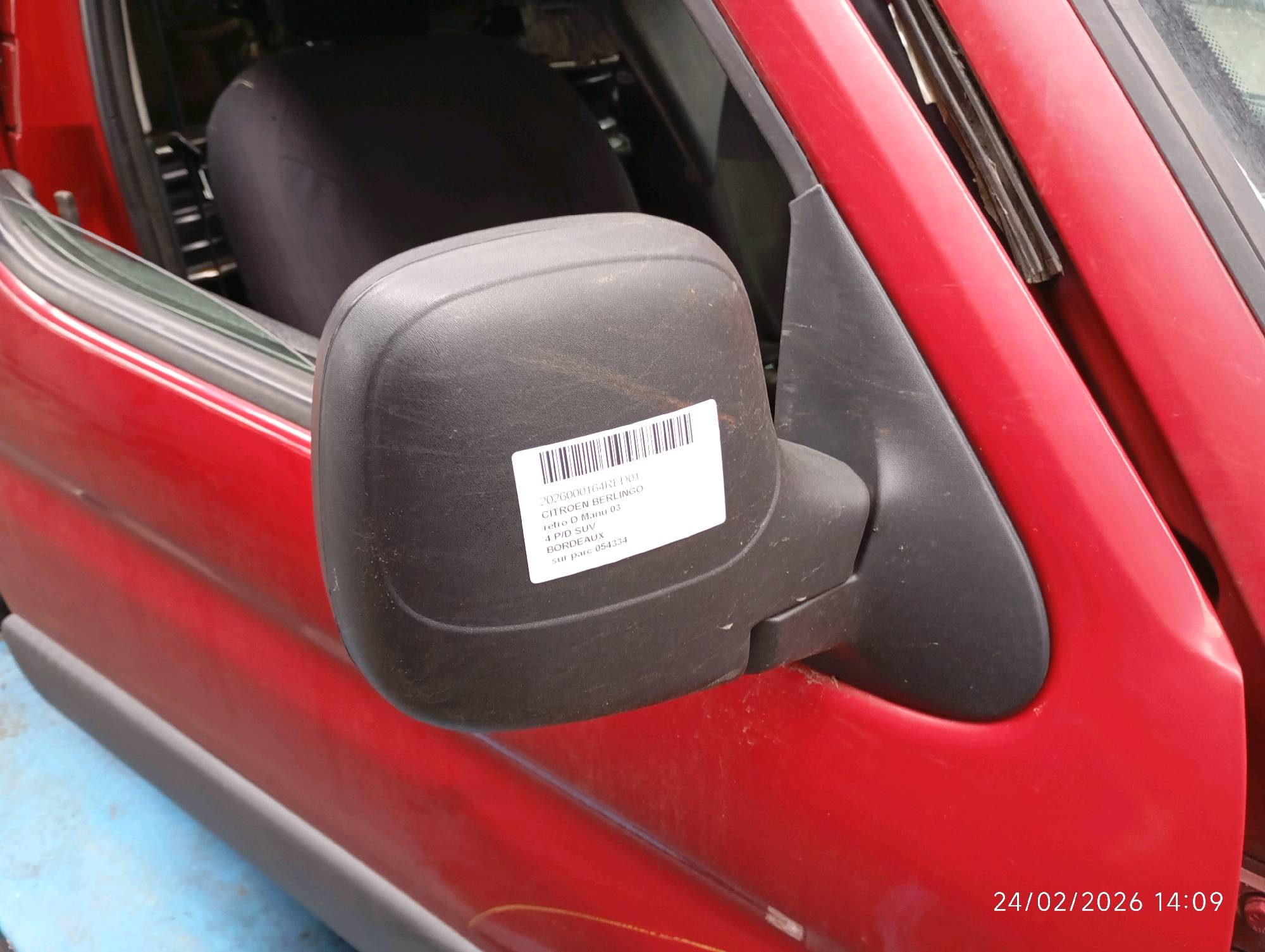 Buitenspiegel rechts Manueel Citroen BERLINGO I 2003 - 08