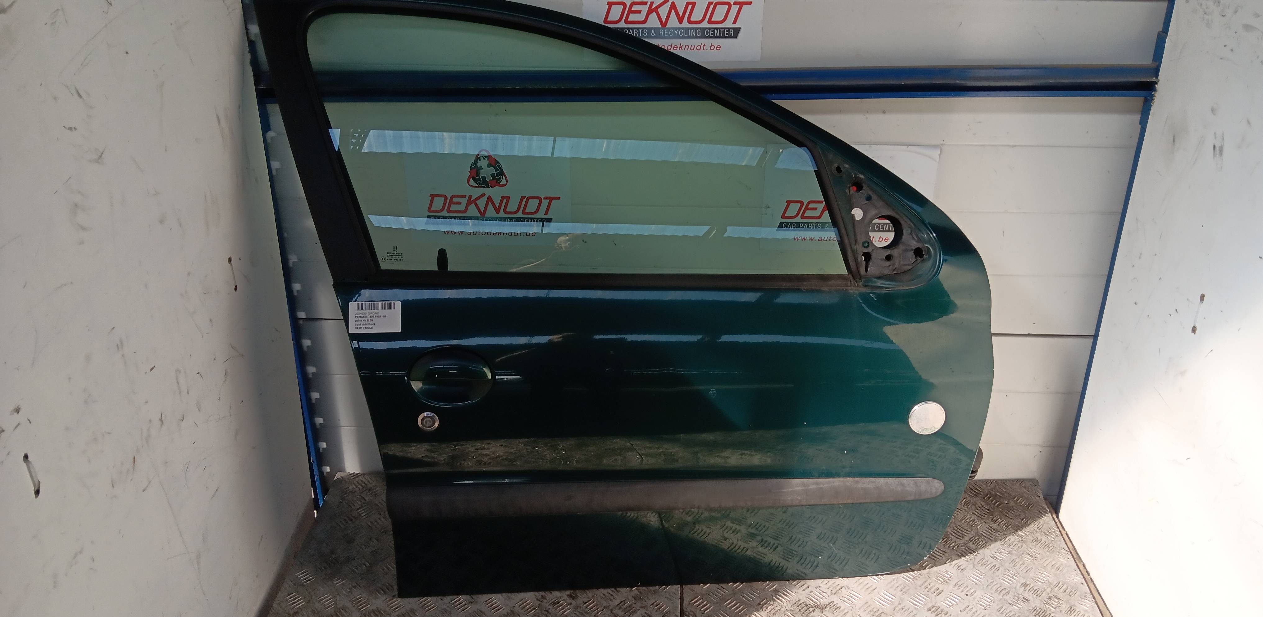 Deur rechts voor Peugeot 206 1998 - 09