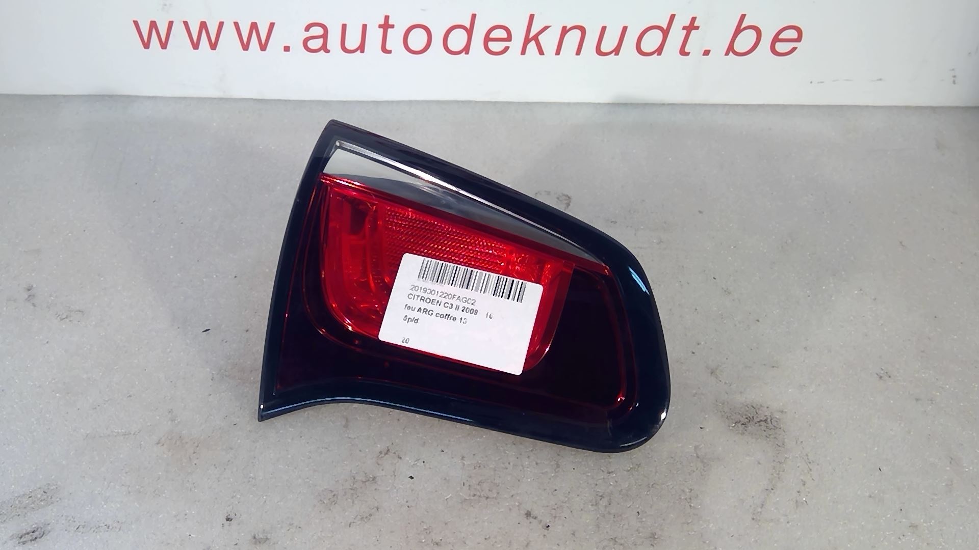 feu ARG coffre Citroen C3 II 2009 - 13