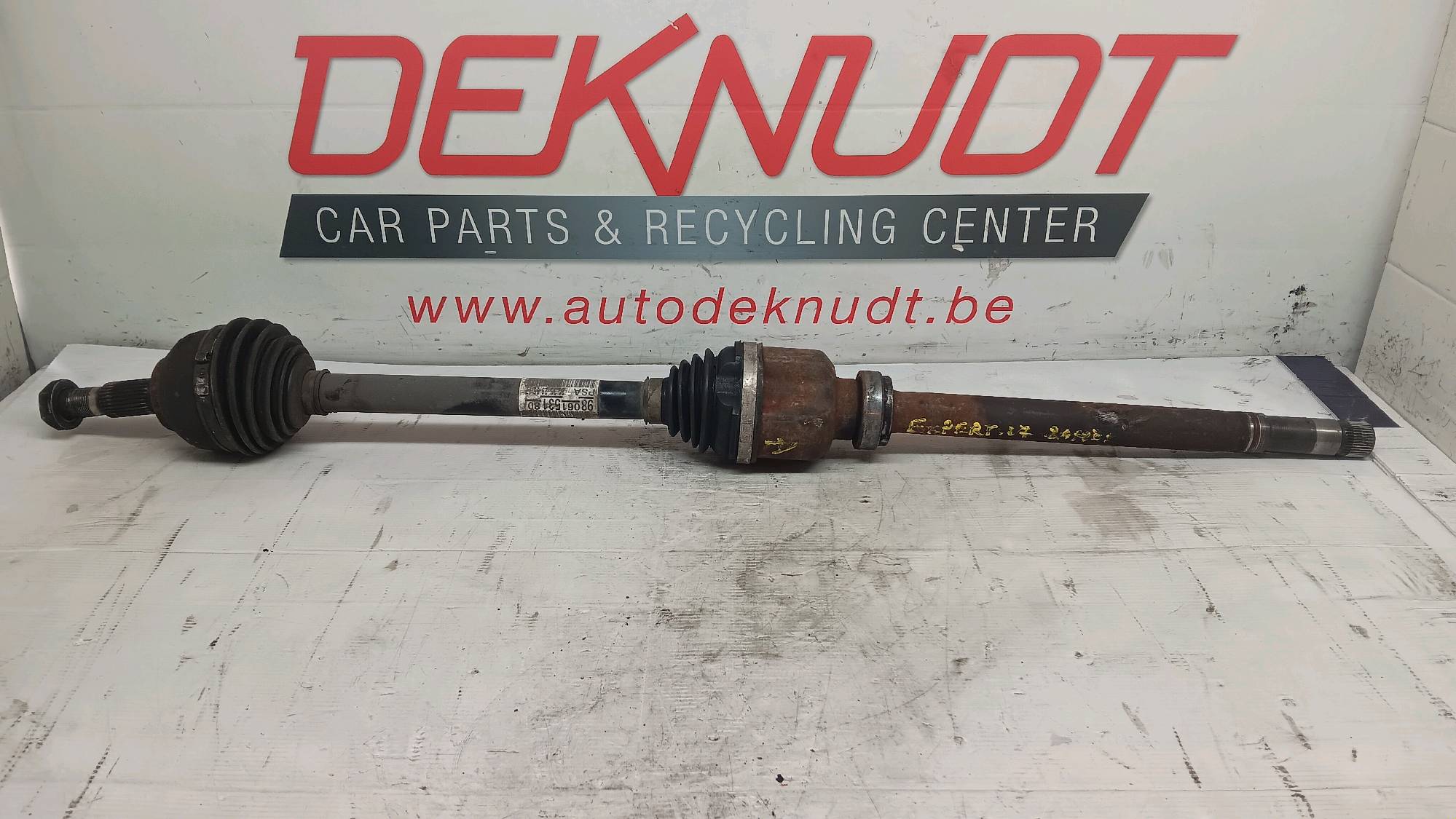 Kardan rechts voor Peugeot EXPERT III 2016 -