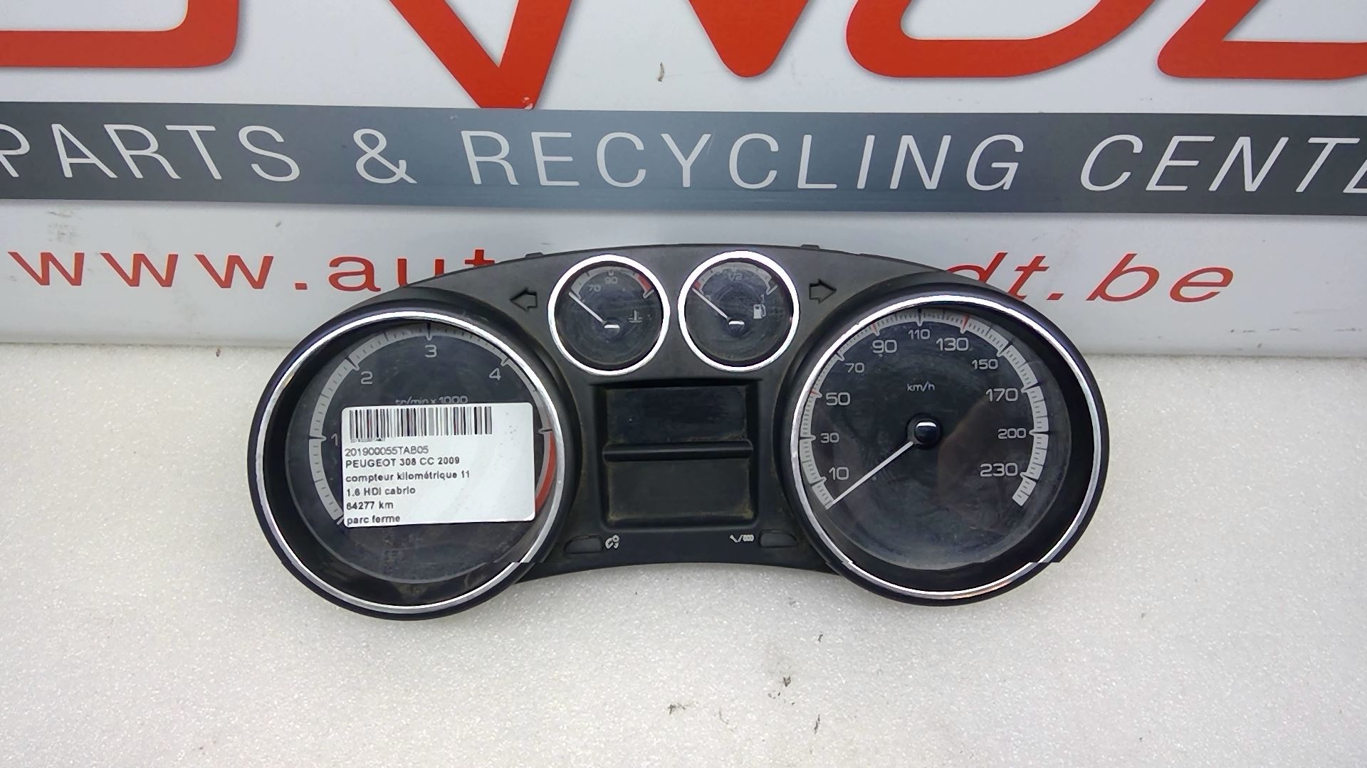 Kilometerteller Peugeot 308 CC 2009 -
