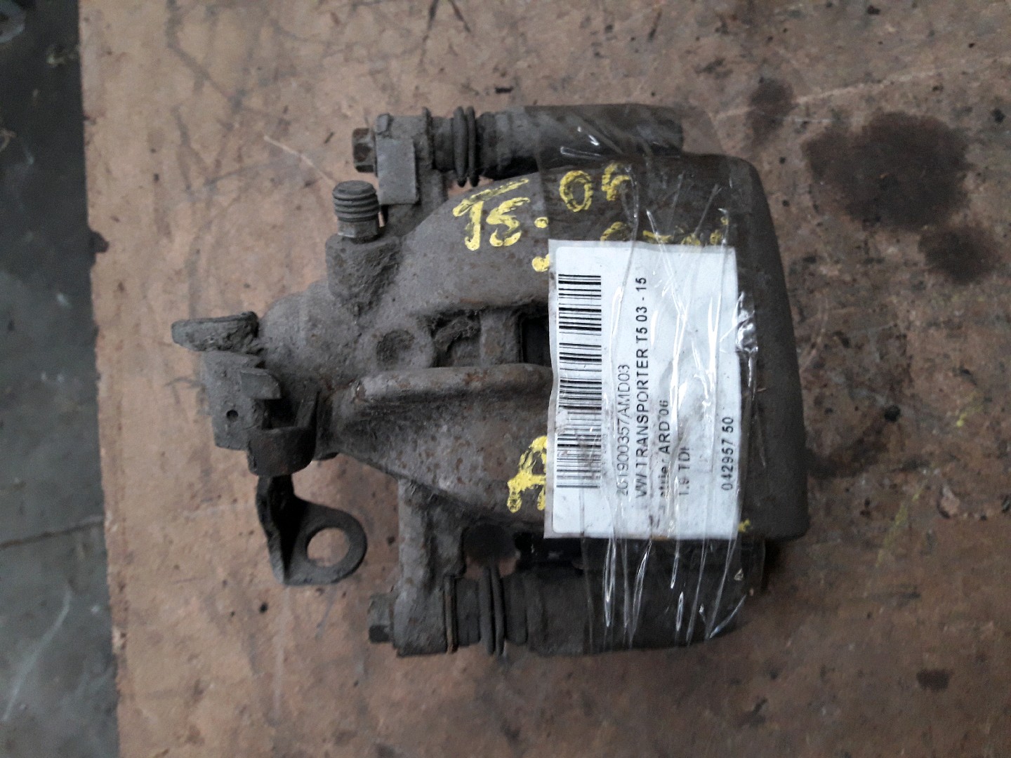 Remschijf rechts ACHTER Vw T5 03 - 09