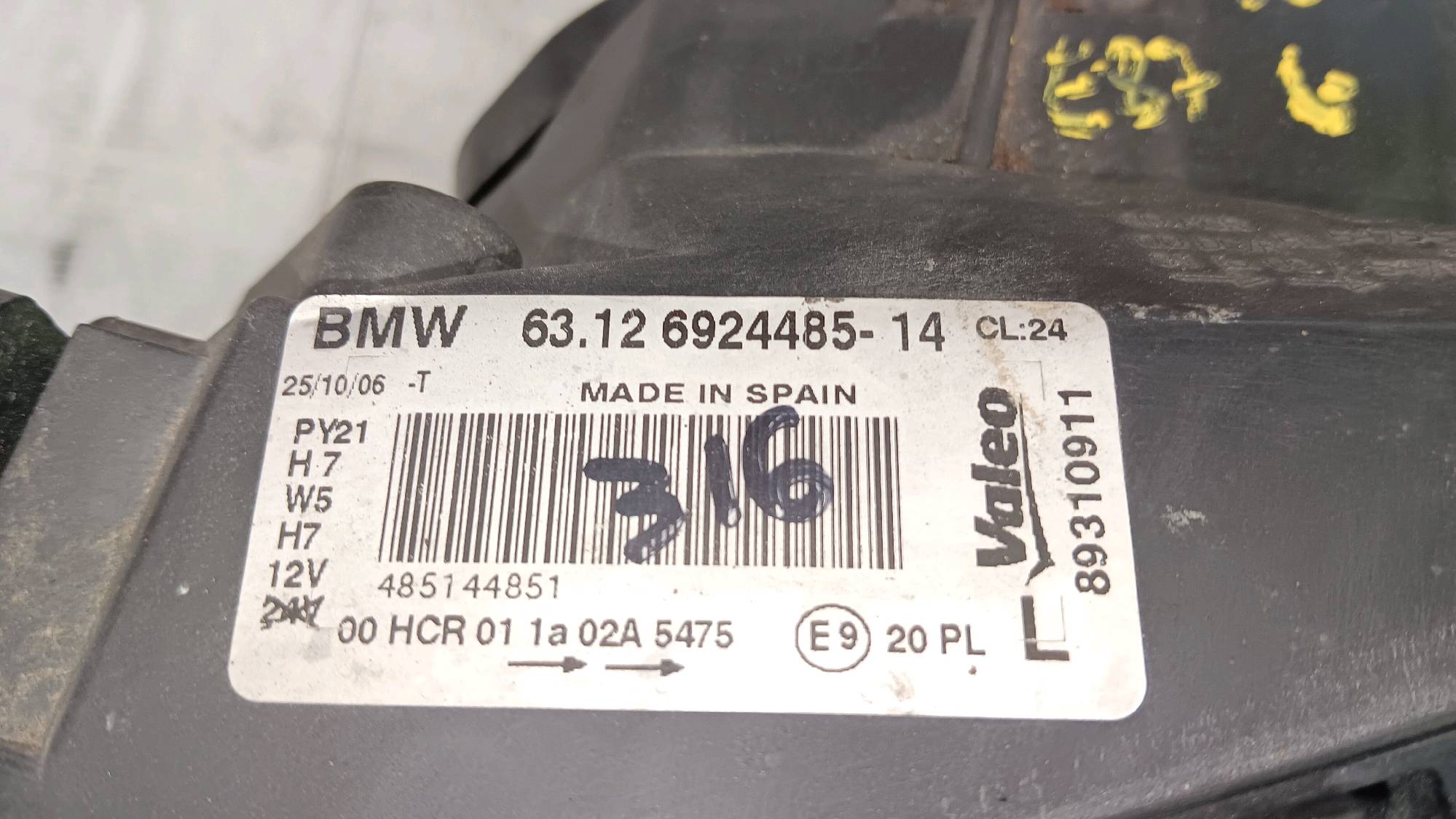 Koplamp links voor Bmw S1 E87 2004 - 07