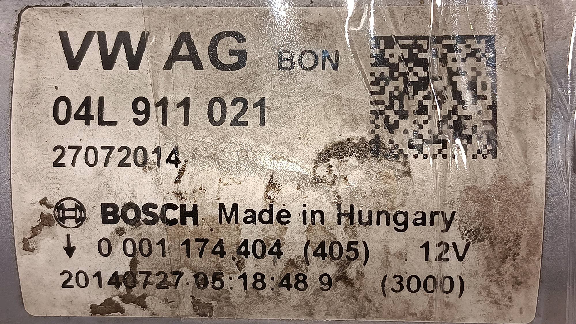 démarreur Audi A4 B8 2012 - 15